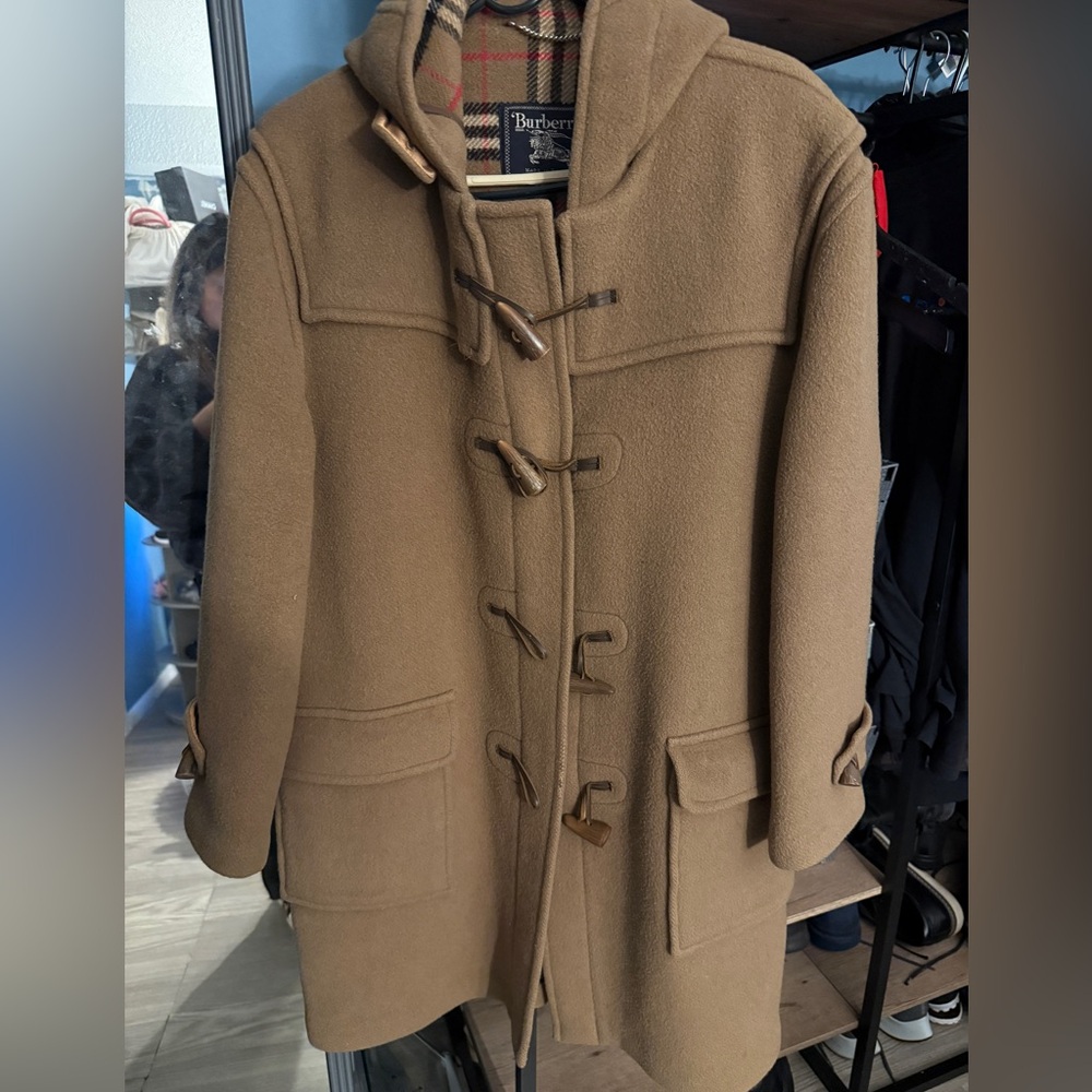 Unisex Vintage Burberry London Camel Wool Duffle Coat
Nova Check Made in England